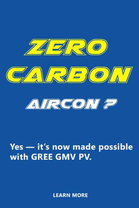 Zero Carbon Air-Conditioner?
Yes — it’s now made possible by GREE GMV PV.